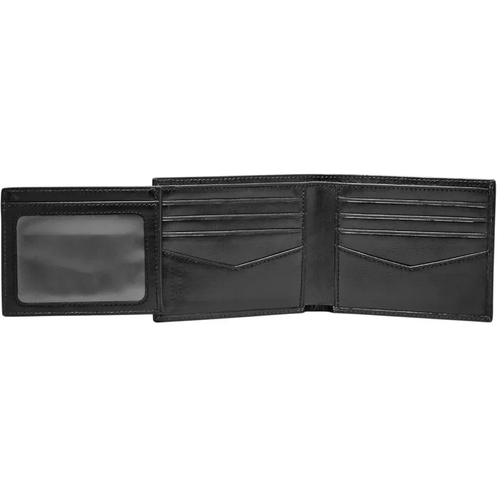 Fossil Men's Ryan Leather RFID-Blocking Bifold with Flip ID Wallet Black